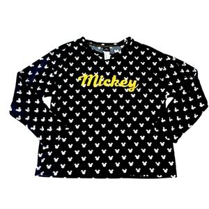 💥SALE💥DISNEY MICKEY MOUSE BLACK & GOLD SLEEP TOP SZ LG